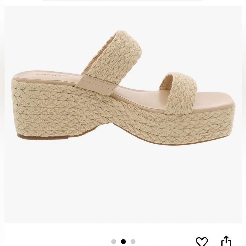 On 34th Womens Norinarf Braided Slip On Platform Sandals #16